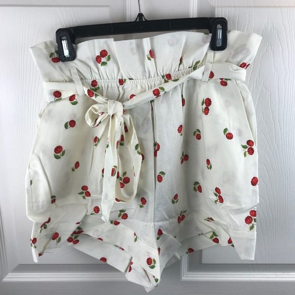 NWT Farm Rio Mini Pitanga Cherry Paperbag Shorts - Picture 2 of 5